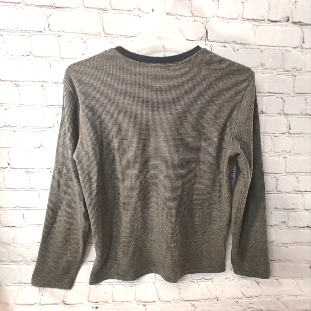 Armani Exchange Mens Waffle Knit Ringer Newyork Milan Pullover Medium Longsleeve - Picture 2 of 11